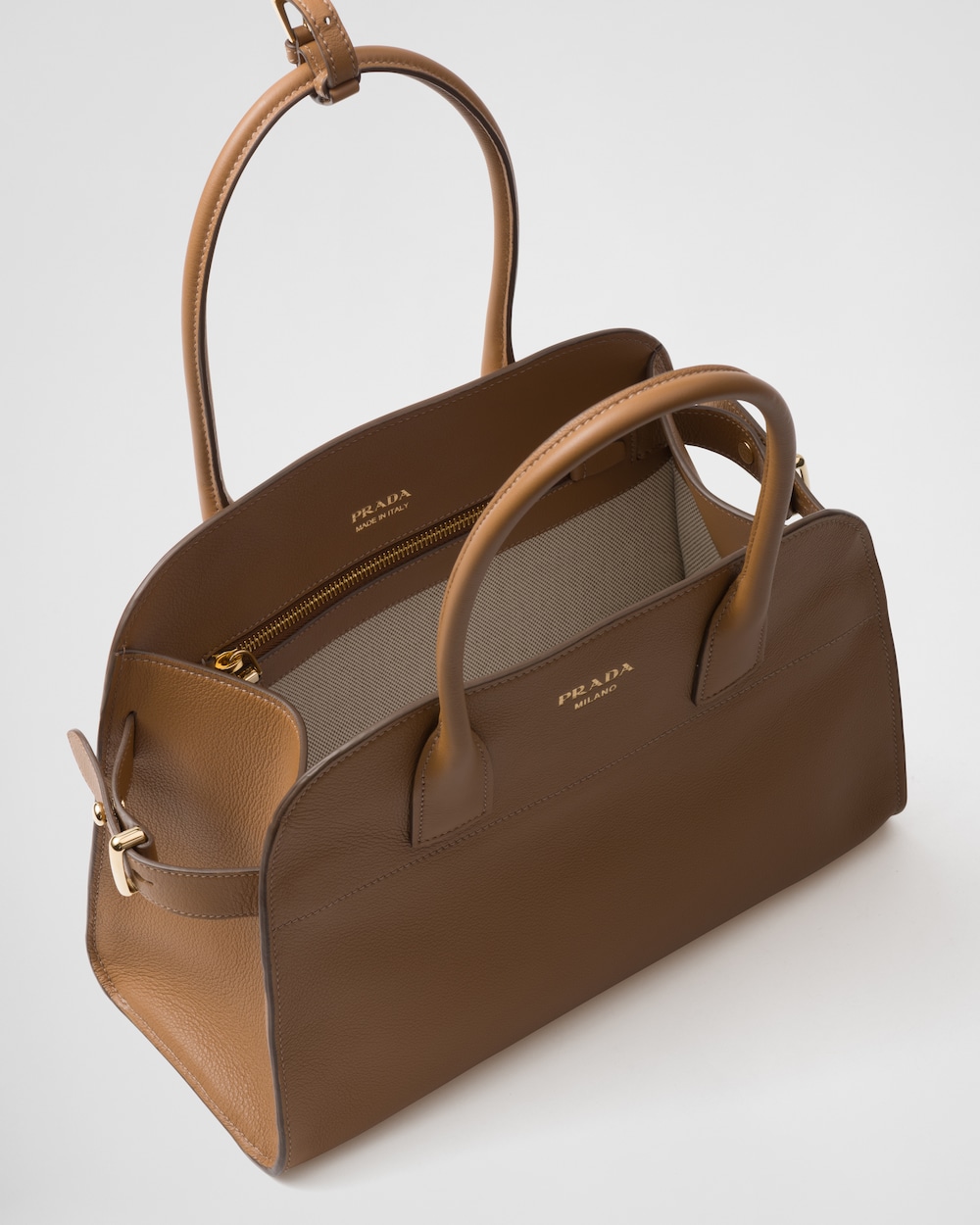 Prada Medium Leather Tote Bag - Image 5